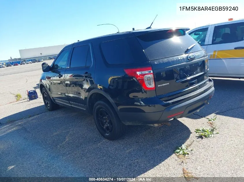 2014 Ford Explorer Police Interceptor VIN: 1FM5K8AR4EGB59240 Lot: 40534274