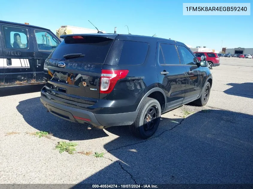 2014 Ford Explorer Police Interceptor VIN: 1FM5K8AR4EGB59240 Lot: 40534274