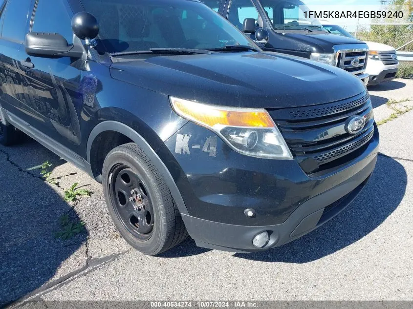 2014 Ford Explorer Police Interceptor VIN: 1FM5K8AR4EGB59240 Lot: 40534274