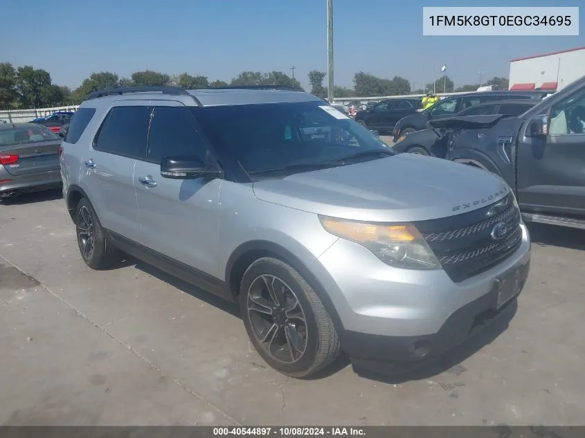 2014 Ford Explorer Sport VIN: 1FM5K8GT0EGC34695 Lot: 40544897