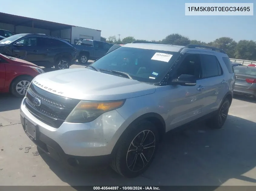 2014 Ford Explorer Sport VIN: 1FM5K8GT0EGC34695 Lot: 40544897