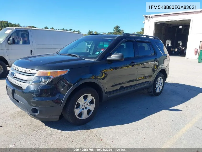 1FM5K8B80EGA83621 2014 Ford Explorer