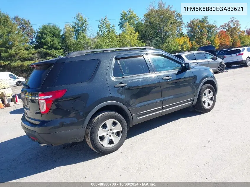 1FM5K8B80EGA83621 2014 Ford Explorer