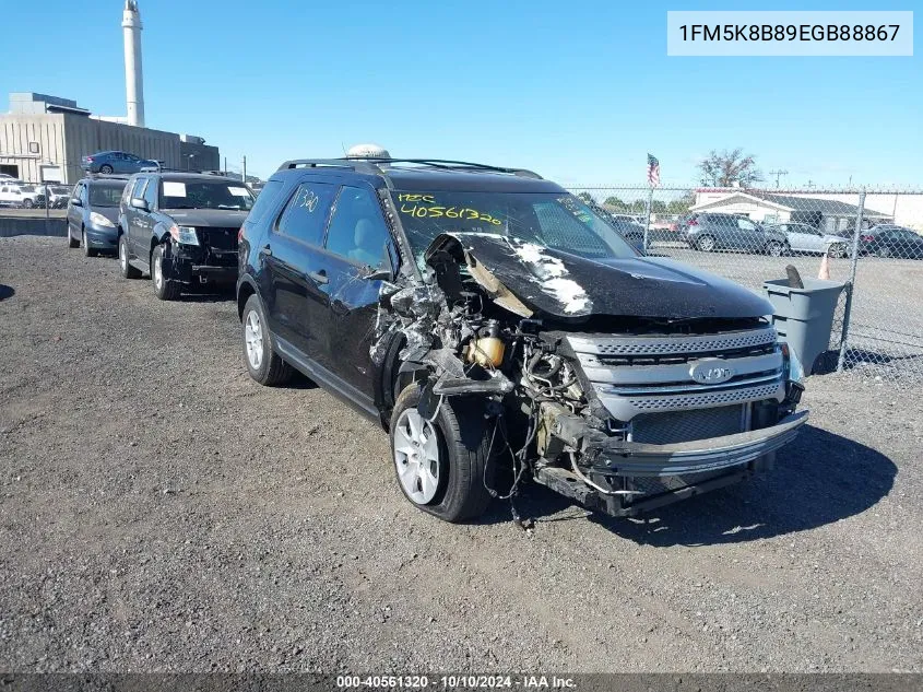 2014 Ford Explorer VIN: 1FM5K8B89EGB88867 Lot: 40561320