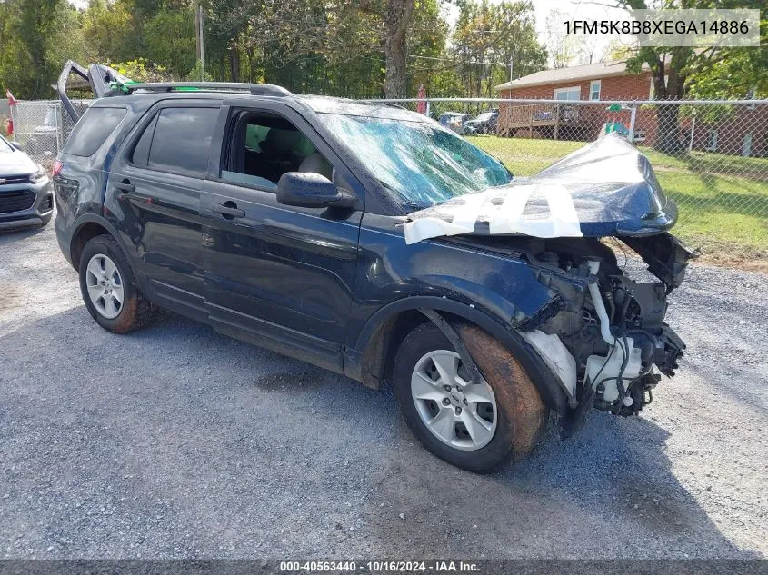 2014 Ford Explorer VIN: 1FM5K8B8XEGA14886 Lot: 40563440