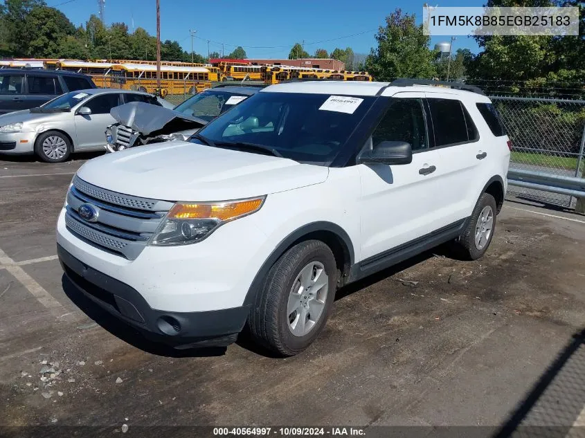 2014 Ford Explorer VIN: 1FM5K8B85EGB25183 Lot: 40564997