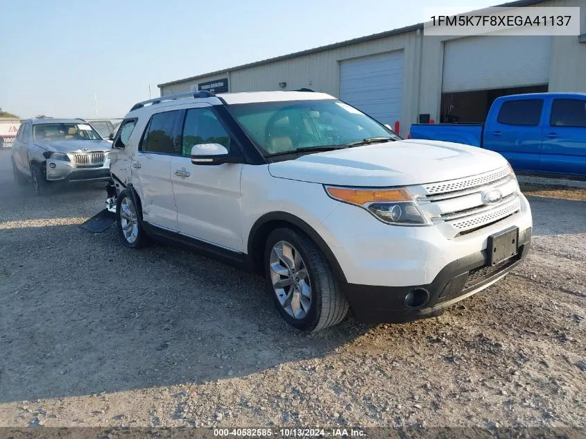 2014 Ford Explorer Limited VIN: 1FM5K7F8XEGA41137 Lot: 40582585