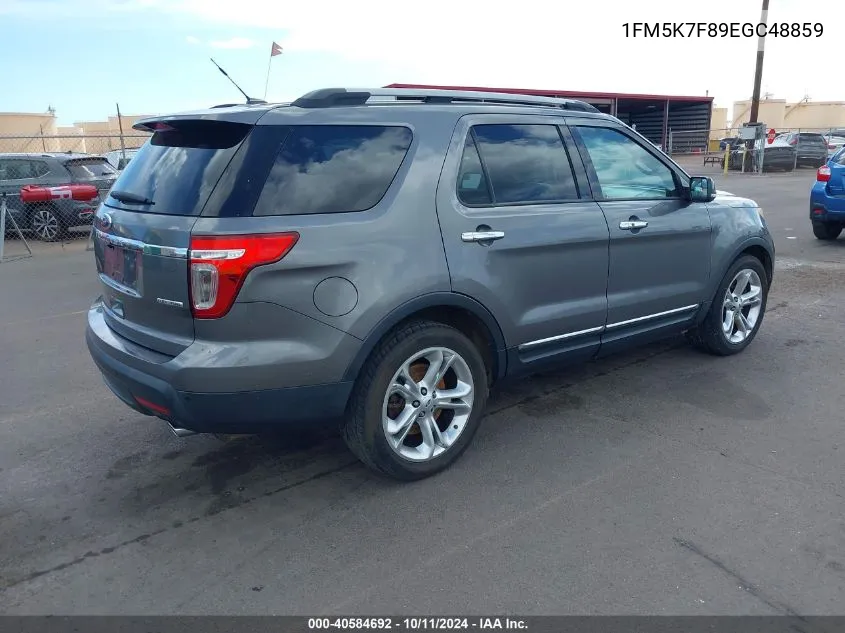 2014 Ford Explorer Limited VIN: 1FM5K7F89EGC48859 Lot: 40584692