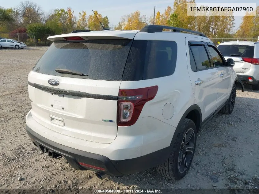 2014 Ford Explorer Sport VIN: 1FM5K8GT6EGA02960 Lot: 40584900