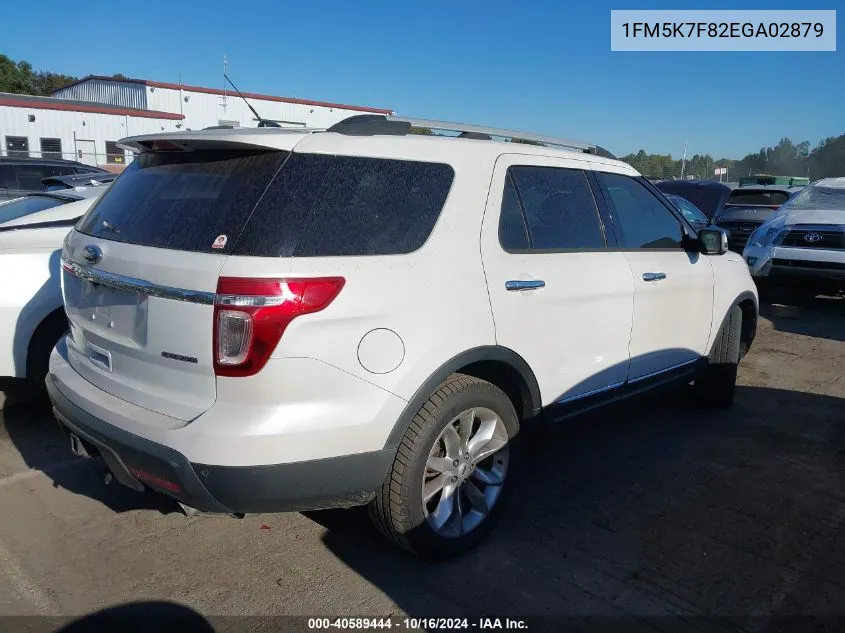 2014 Ford Explorer Limited VIN: 1FM5K7F82EGA02879 Lot: 40589444