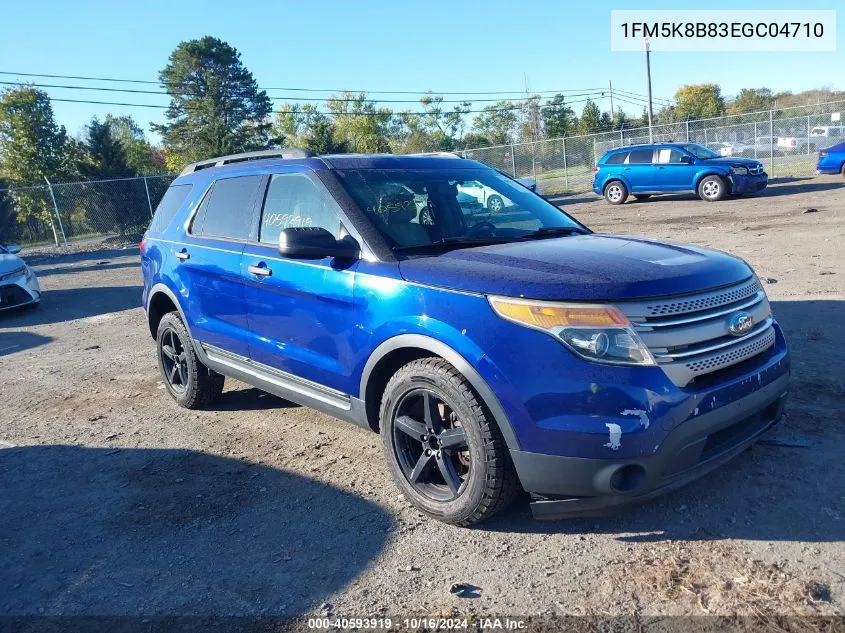 2014 Ford Explorer VIN: 1FM5K8B83EGC04710 Lot: 40593919