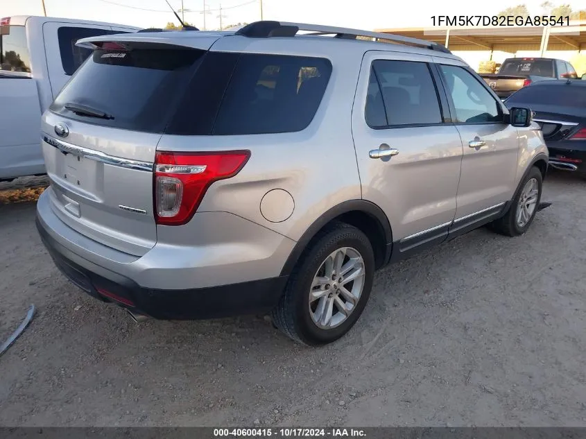 2014 Ford Explorer Xlt VIN: 1FM5K7D82EGA85541 Lot: 40600415