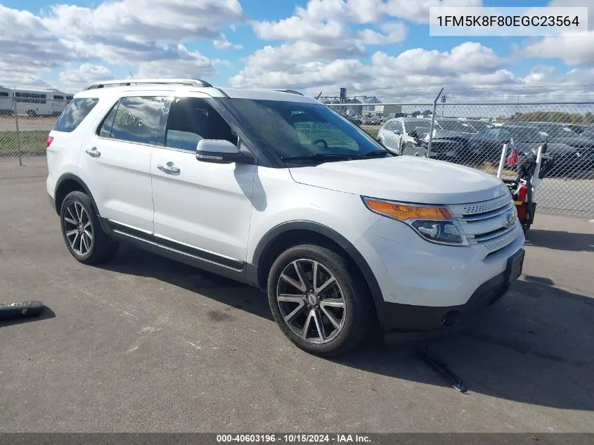 2014 Ford Explorer Limited VIN: 1FM5K8F80EGC23564 Lot: 40603196