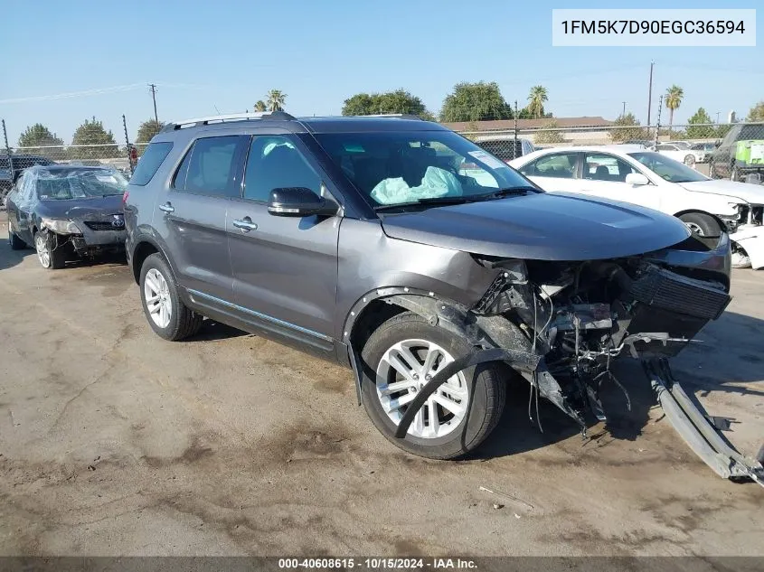 2014 Ford Explorer Xlt VIN: 1FM5K7D90EGC36594 Lot: 40608615