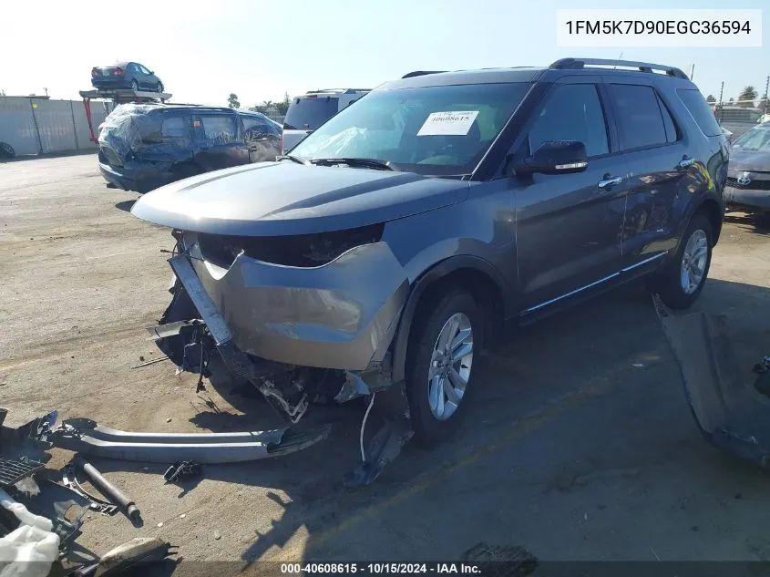 2014 Ford Explorer Xlt VIN: 1FM5K7D90EGC36594 Lot: 40608615