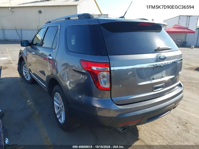 2014 Ford Explorer Xlt VIN: 1FM5K7D90EGC36594 Lot: 40608615