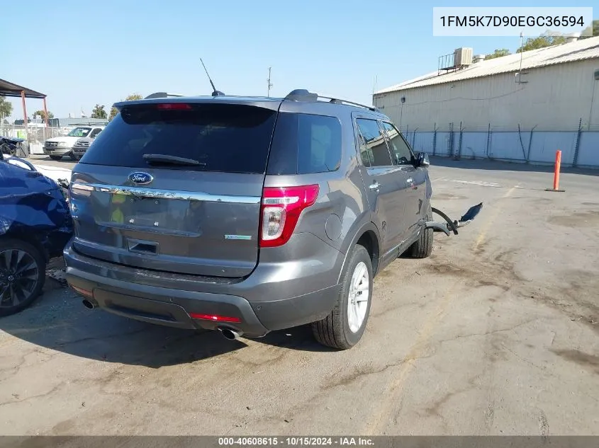 2014 Ford Explorer Xlt VIN: 1FM5K7D90EGC36594 Lot: 40608615