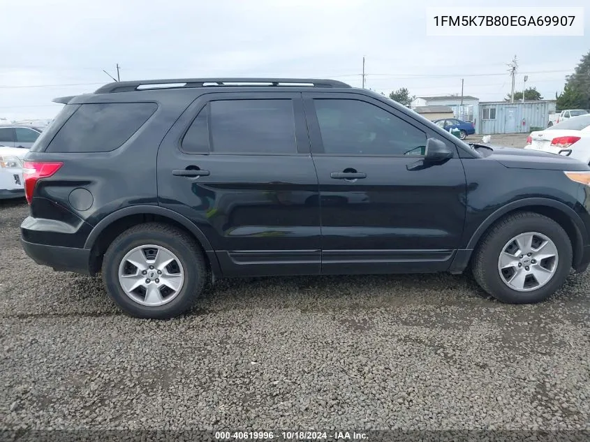 2014 Ford Explorer VIN: 1FM5K7B80EGA69907 Lot: 40619996