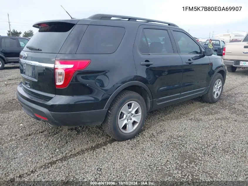 2014 Ford Explorer VIN: 1FM5K7B80EGA69907 Lot: 40619996