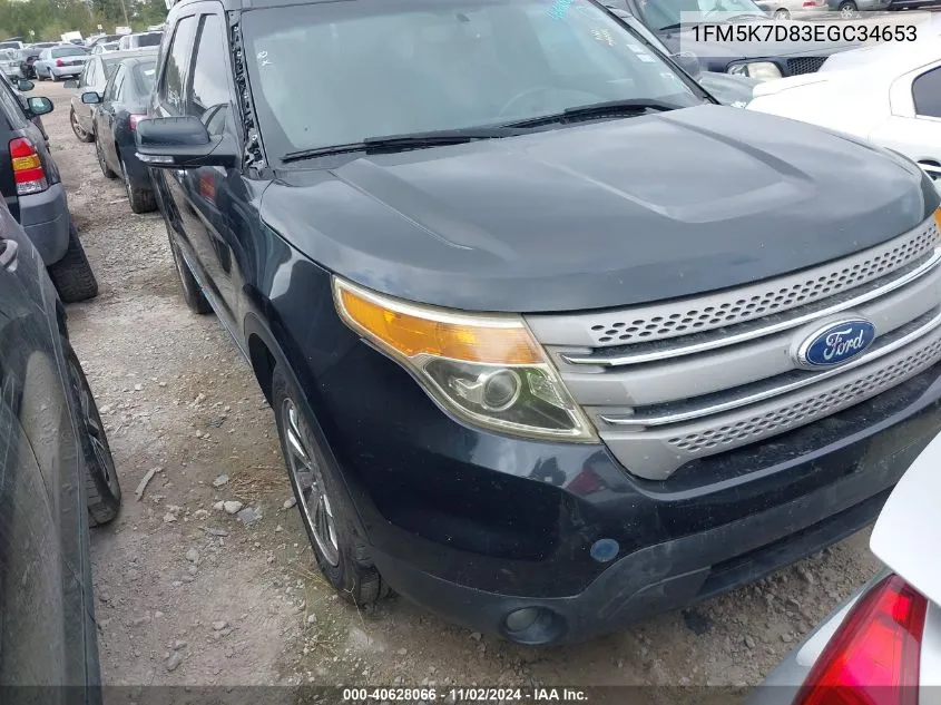 2014 Ford Explorer Xlt VIN: 1FM5K7D83EGC34653 Lot: 40628066