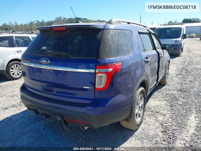 2014 Ford Explorer VIN: 1FM5K8B86EGC08718 Lot: 40635441