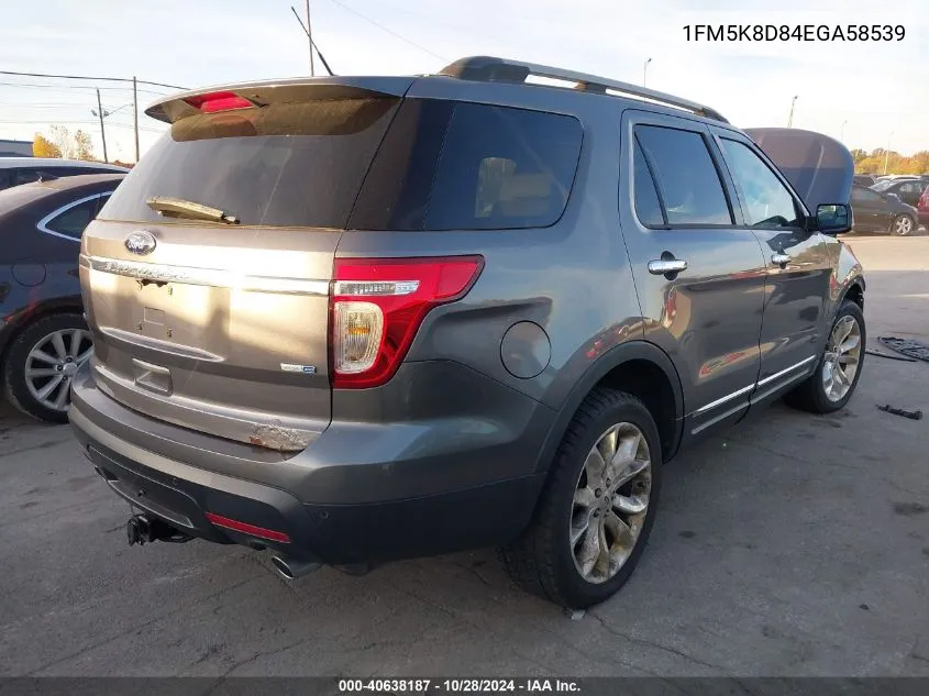 2014 Ford Explorer Xlt VIN: 1FM5K8D84EGA58539 Lot: 40638187