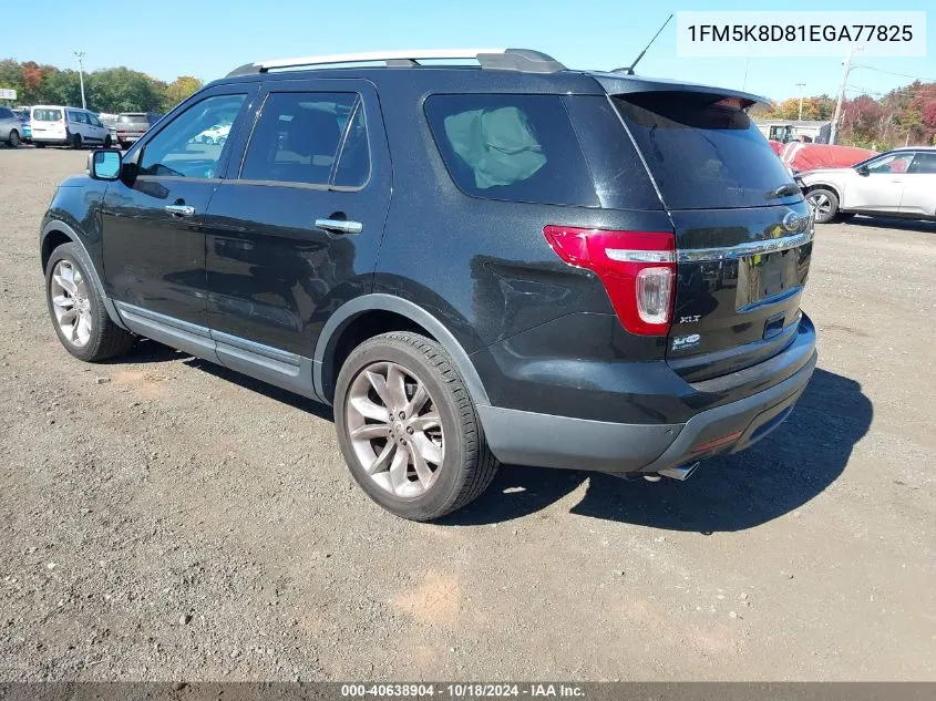 2014 Ford Explorer Xlt VIN: 1FM5K8D81EGA77825 Lot: 40638904