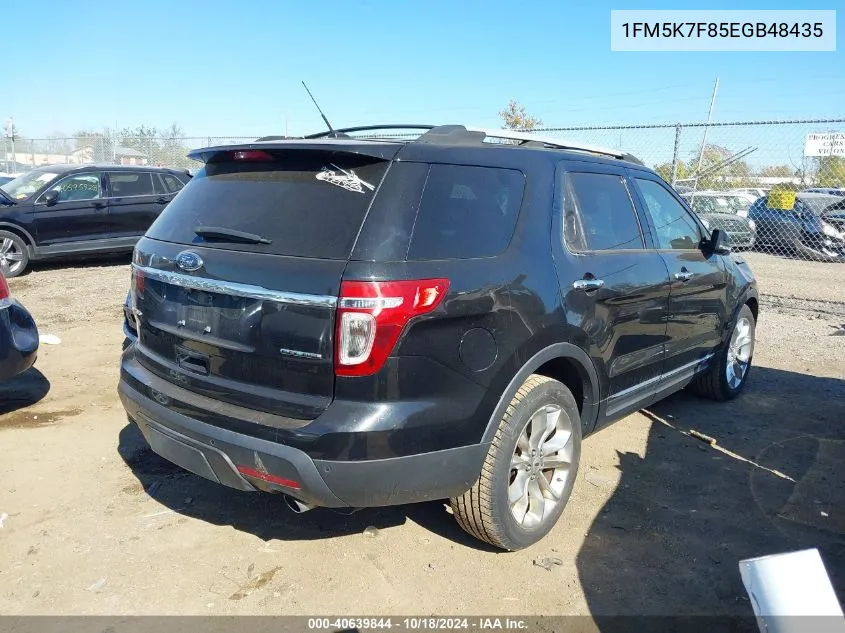 2014 Ford Explorer Limited VIN: 1FM5K7F85EGB48435 Lot: 40639844