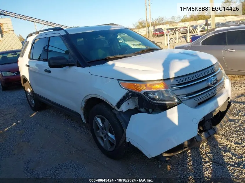 2014 Ford Explorer VIN: 1FM5K8B81EGC14426 Lot: 40645424