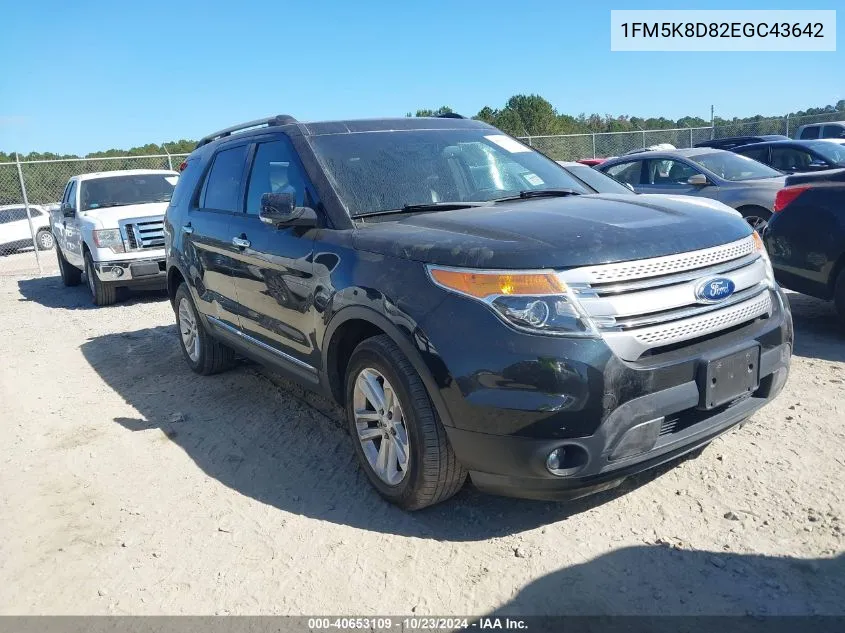 2014 Ford Explorer Xlt VIN: 1FM5K8D82EGC43642 Lot: 40653109