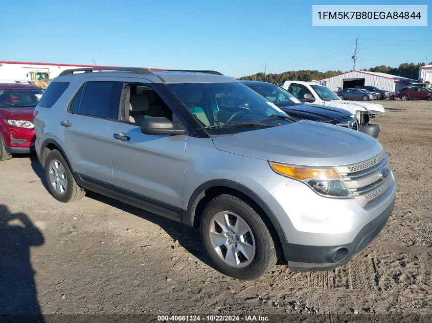 2014 Ford Explorer VIN: 1FM5K7B80EGA84844 Lot: 40661324