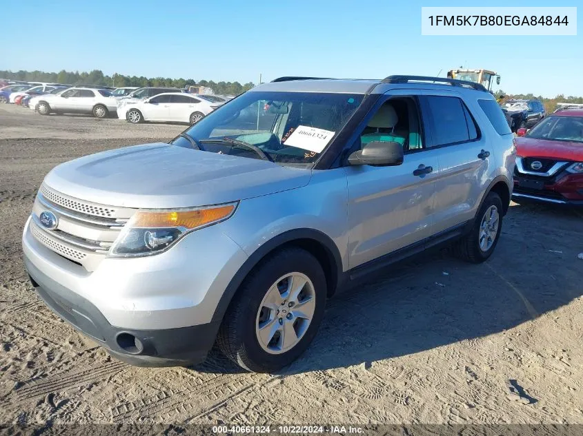 2014 Ford Explorer VIN: 1FM5K7B80EGA84844 Lot: 40661324