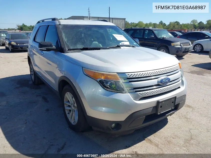 2014 Ford Explorer Xlt VIN: 1FM5K7D81EGA68987 Lot: 40673687