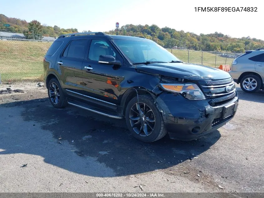 2014 Ford Explorer Limited VIN: 1FM5K8F89EGA74832 Lot: 40675202