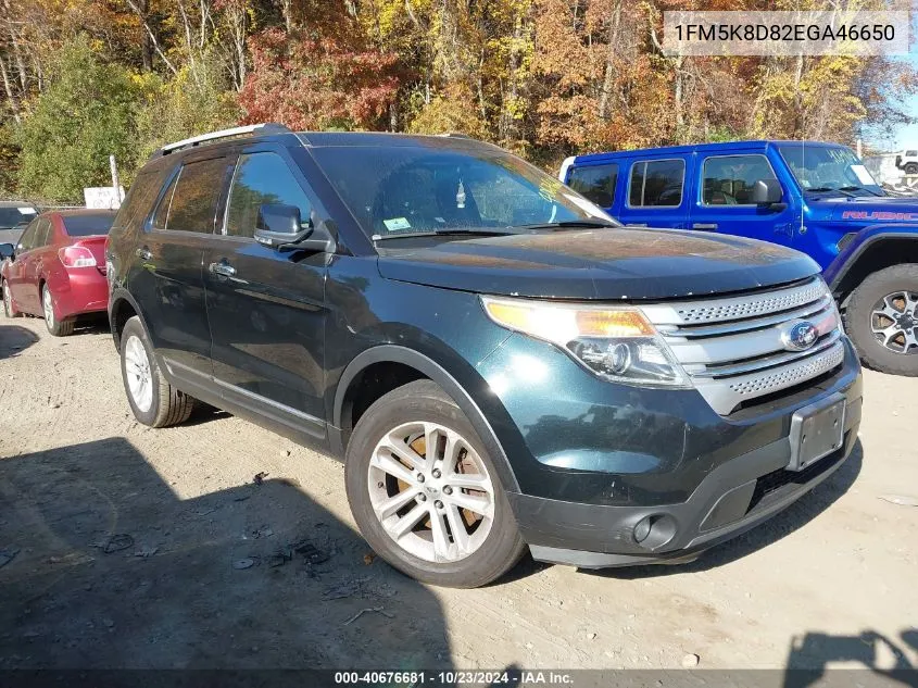 2014 Ford Explorer Xlt VIN: 1FM5K8D82EGA46650 Lot: 40676681