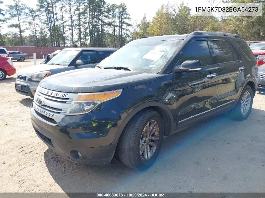 2014 Ford Explorer Xlt VIN: 1FM5K7D82EGA54273 Lot: 40683078