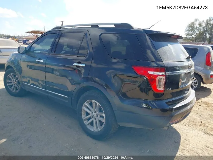 2014 Ford Explorer Xlt VIN: 1FM5K7D82EGA54273 Lot: 40683078