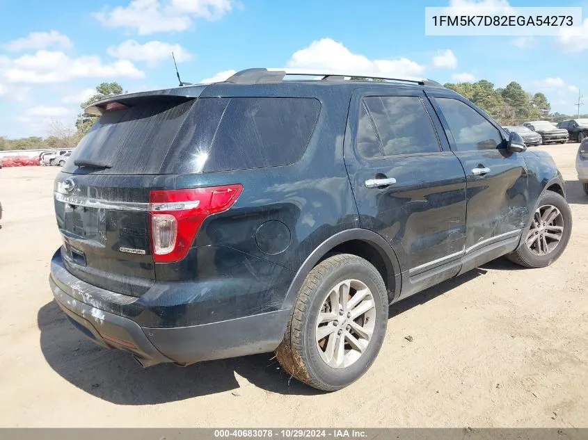 2014 Ford Explorer Xlt VIN: 1FM5K7D82EGA54273 Lot: 40683078