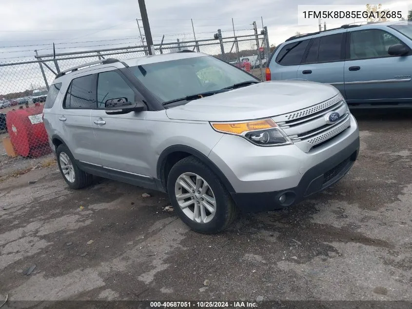 2014 Ford Explorer Xlt VIN: 1FM5K8D85EGA12685 Lot: 40687051