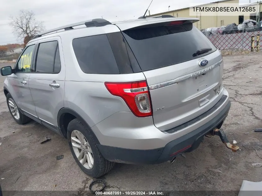 2014 Ford Explorer Xlt VIN: 1FM5K8D85EGA12685 Lot: 40687051