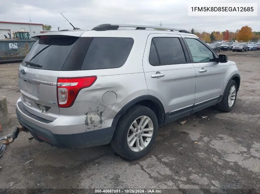 2014 Ford Explorer Xlt VIN: 1FM5K8D85EGA12685 Lot: 40687051