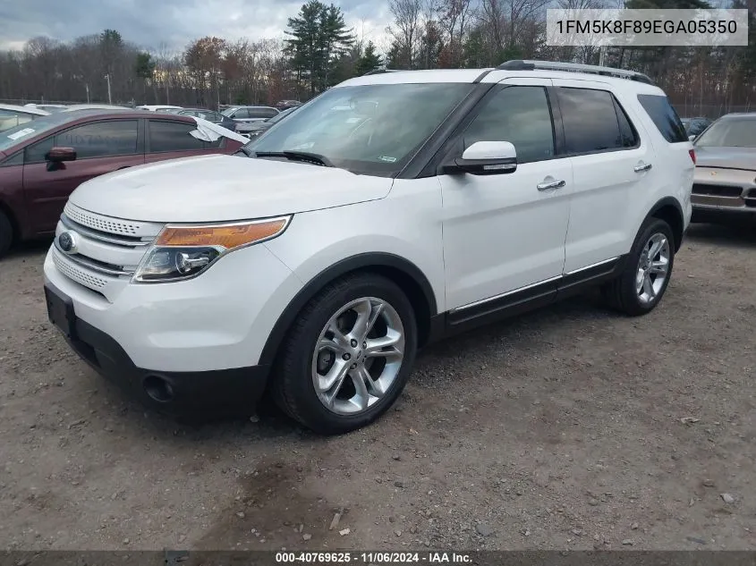 2014 Ford Explorer Limited VIN: 1FM5K8F89EGA05350 Lot: 40769625