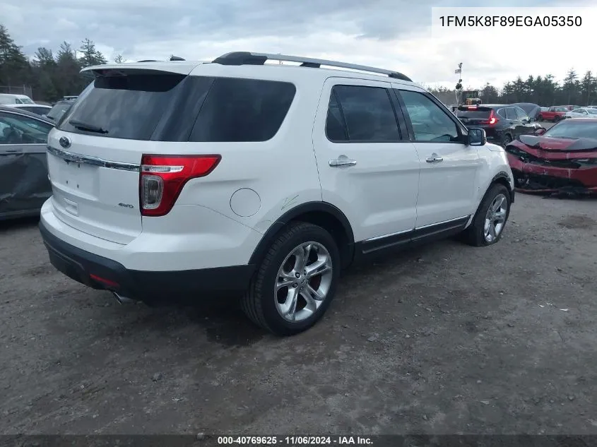 2014 Ford Explorer Limited VIN: 1FM5K8F89EGA05350 Lot: 40769625