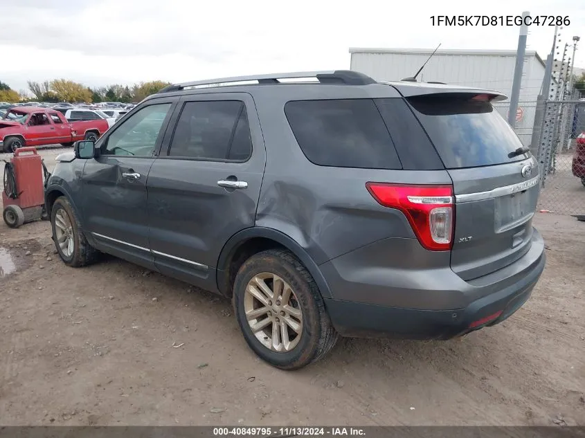 1FM5K7D81EGC47286 2014 Ford Explorer Xlt