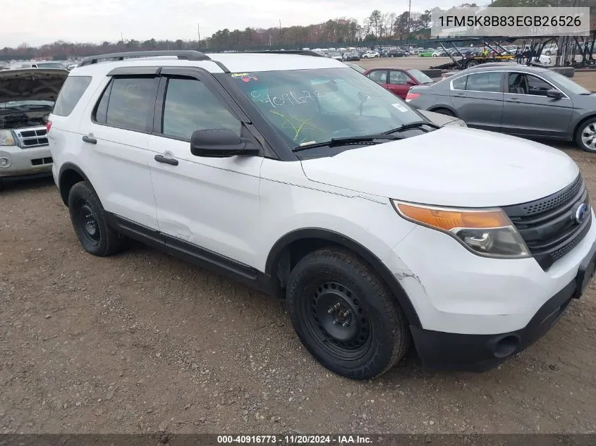 2014 Ford Explorer VIN: 1FM5K8B83EGB26526 Lot: 40916773