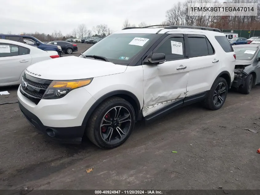 2014 Ford Explorer Sport VIN: 1FM5K8GT1EGA47014 Lot: 40924947