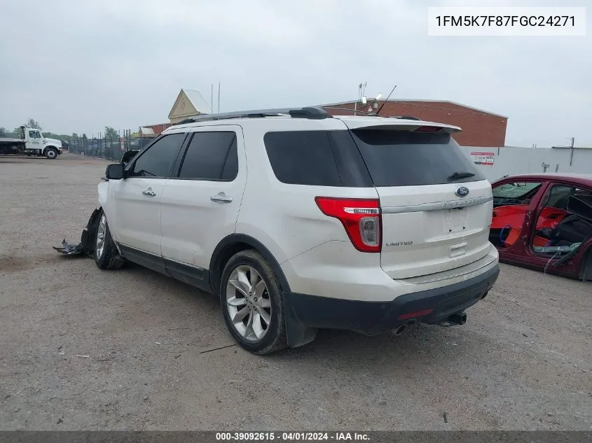 1FM5K7F87FGC24271 2015 Ford Explorer Limited