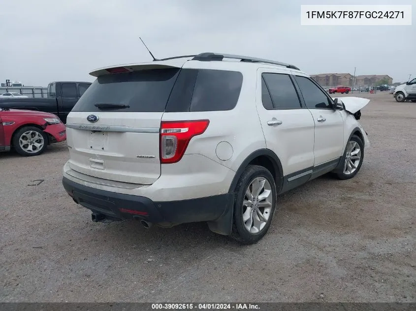 1FM5K7F87FGC24271 2015 Ford Explorer Limited