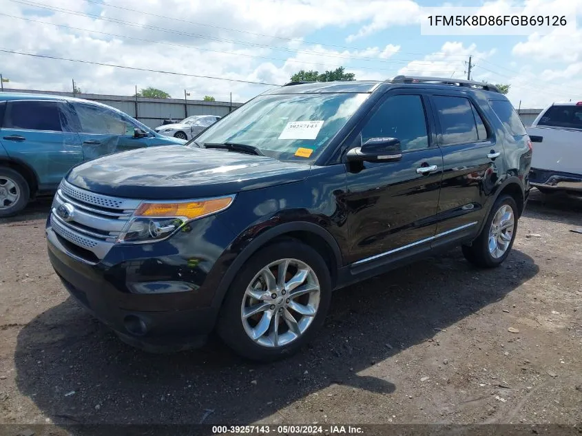 1FM5K8D86FGB69126 2015 Ford Explorer Xlt