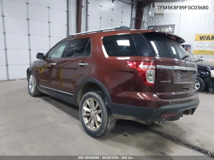 1FM5K8F89FGC05680 2015 Ford Explorer Limited